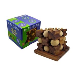 TicTacToe Juego de estrategia de madera 3d_1