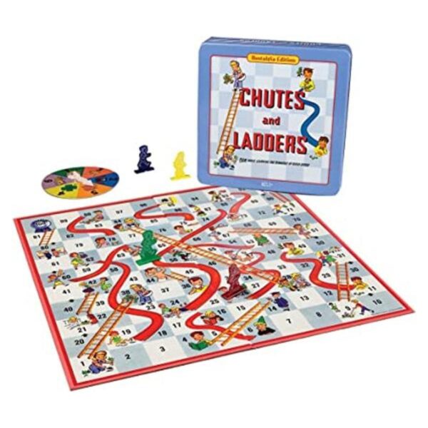 Chutes and Ladders Deluxe Juego de mesa en lata de_1