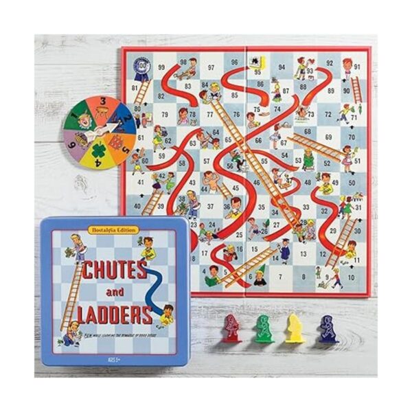 Chutes and Ladders Deluxe Juego de mesa en lata de_2