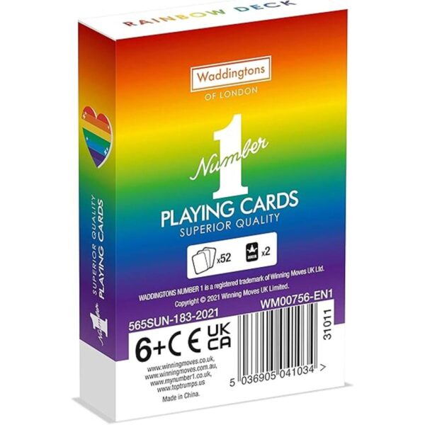 Waddingtons No 1 Rainbow Playing Cards Nuevo_2