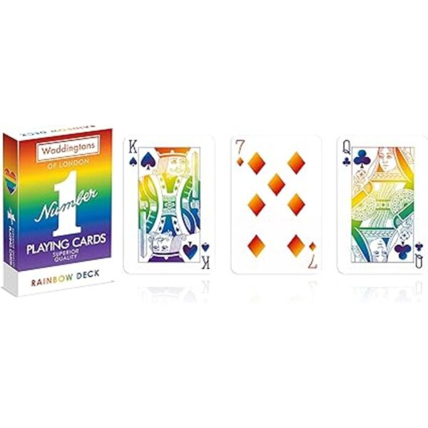 Waddingtons No 1 Rainbow Playing Cards Nuevo_3