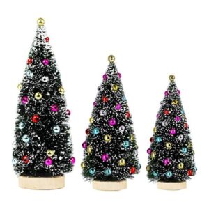 Paquete de 3 mini árboles de Navidad artificiales para