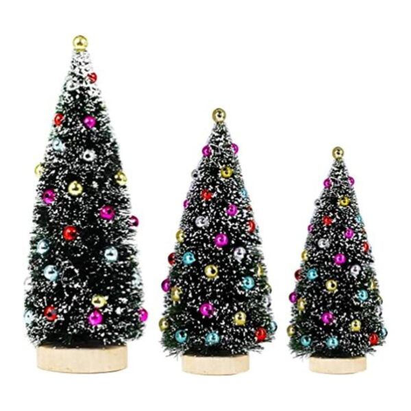 Paquete de 3 mini árboles de Navidad artificiales para