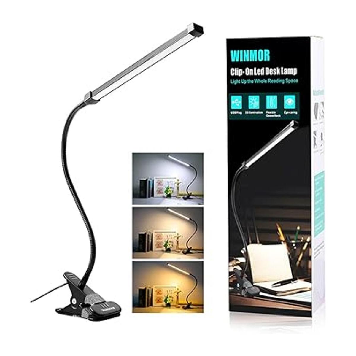 Winmor Lámpara de escritorio LED con clip 3 colores 11 de
