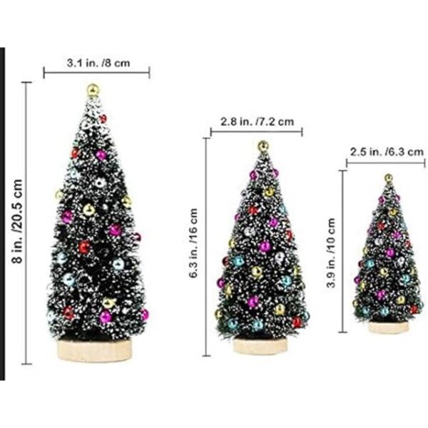 Paquete de 3 mini árboles de Navidad artificiales para