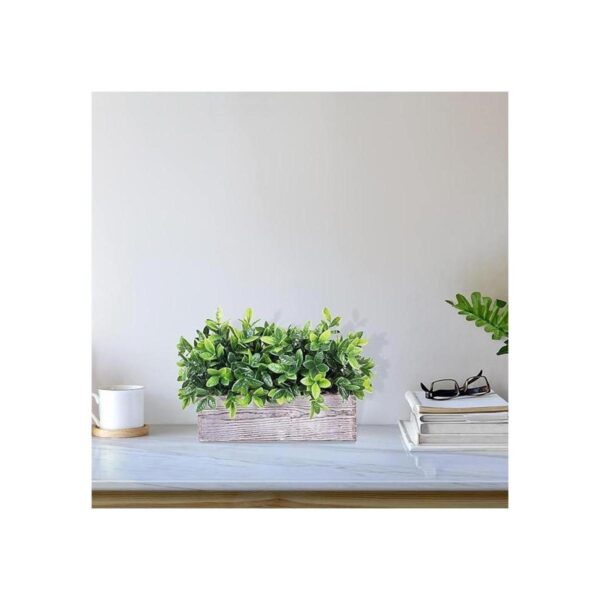 Planta de eucalipto artificial en maceta rectangular