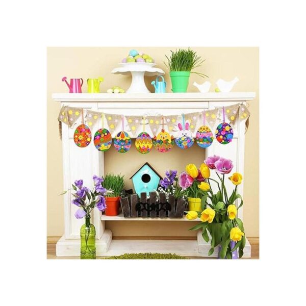 36 juegos de adornos de Pascua de madera decoraciones de_6