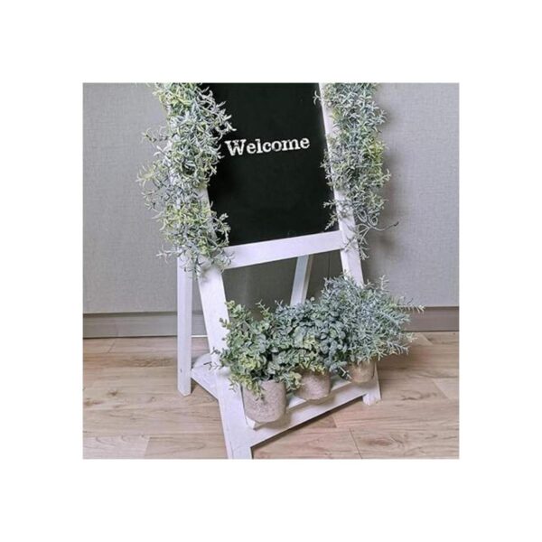 Winlyn Juego de 3 mini plantas artificiales de eucalipto