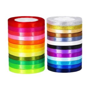 25 rollos de 625 yardas 25 cintas de tela de colores