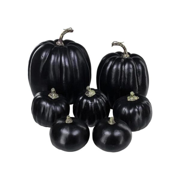Paquete de 7 calabazas artificiales de cosecha color