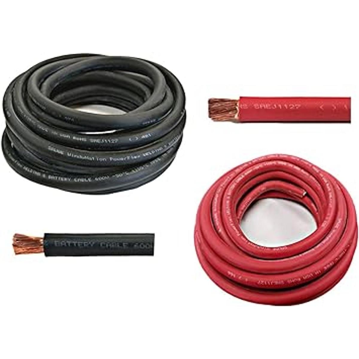 WNI 8 calibre 15 pies negro 15 pies rojo 8 AWG batería de