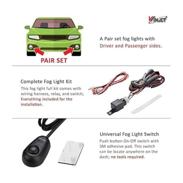Winjet WJ30051509 Kit de luces antiniebla para Ford_6