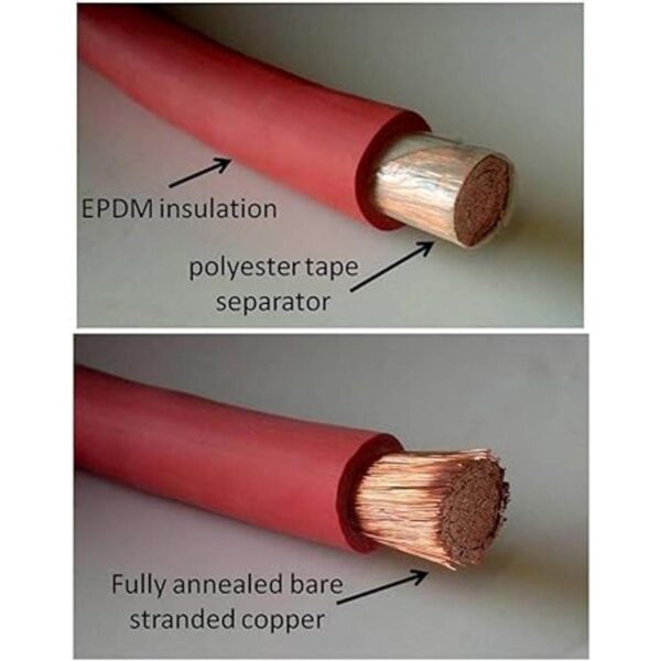 windynation 4 AWG Calibre 4 soldadura de plomo Rojo y_3