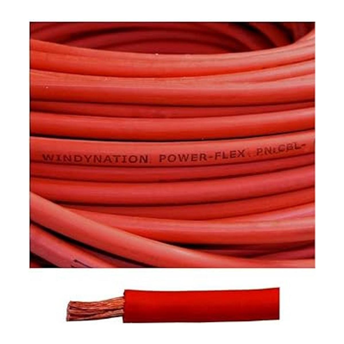 WindyNation Batería de soldadura roja de calibre 6 6 AWG