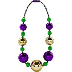 Windy City Novelties Collar de cuentas de Mardi Gras con_1