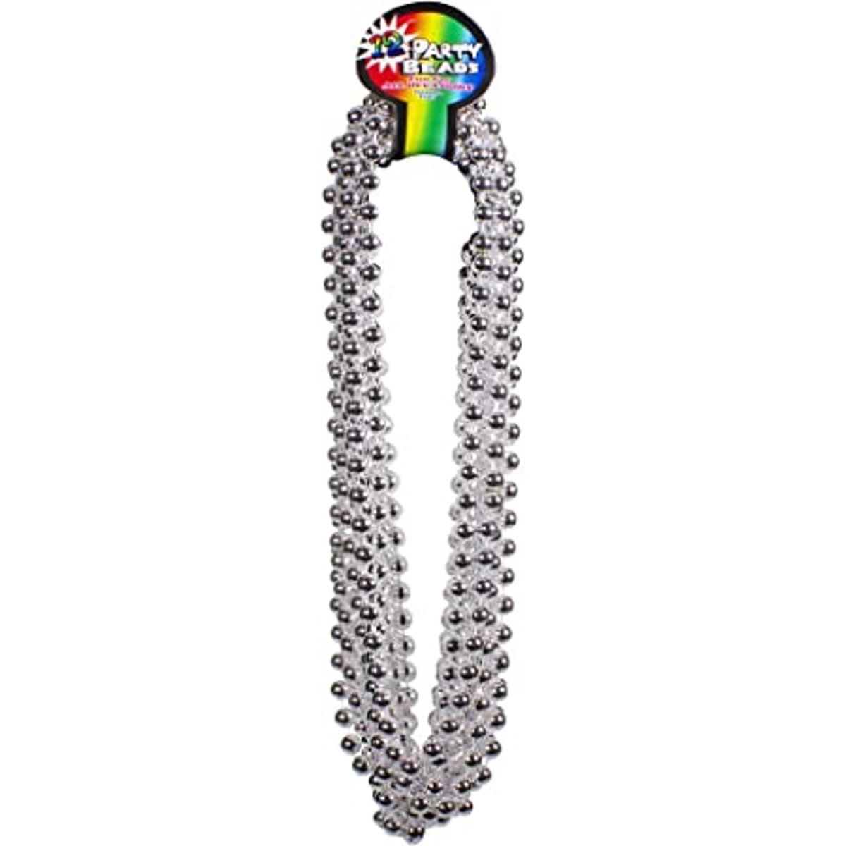 Paquete de 12 collares de cuentas Mardi Gras de 33