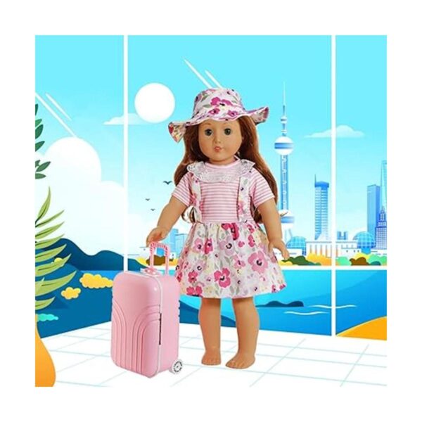 Windolls Juego de maleta de muñeca americana de 18