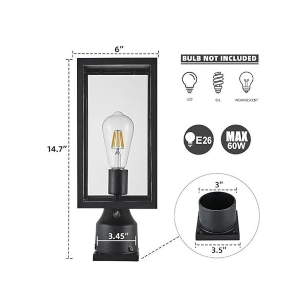 Windben Luz de poste para exteriores del atardecer al_4