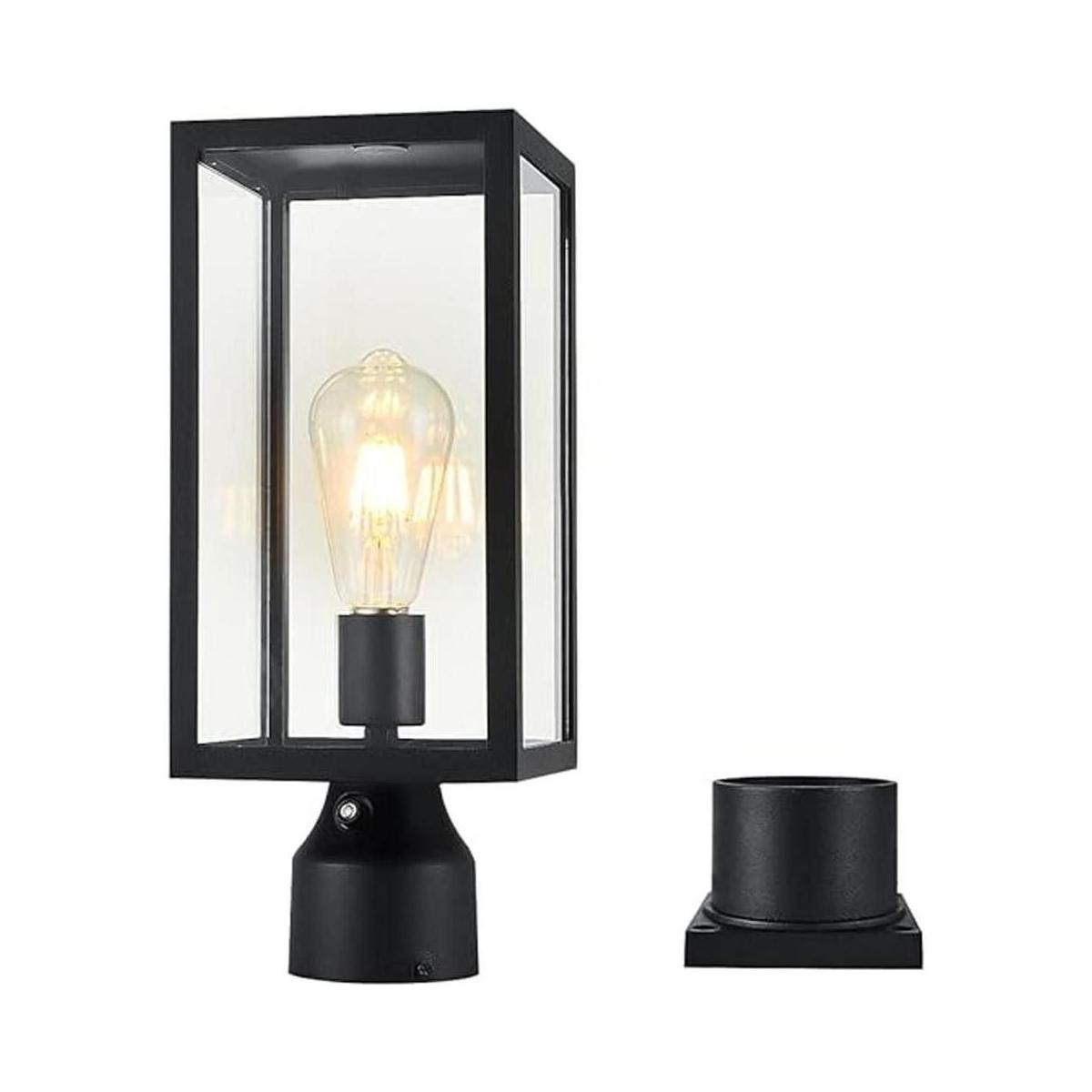Windben Luz de poste para exteriores del atardecer al