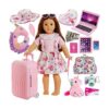 Windolls Juego de maleta de muñeca americana de 18