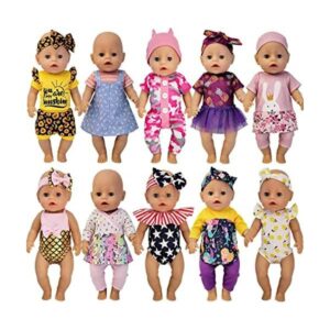 Windolls 10 juegos de ropa de muñeca de bebé de 14 a 16_1
