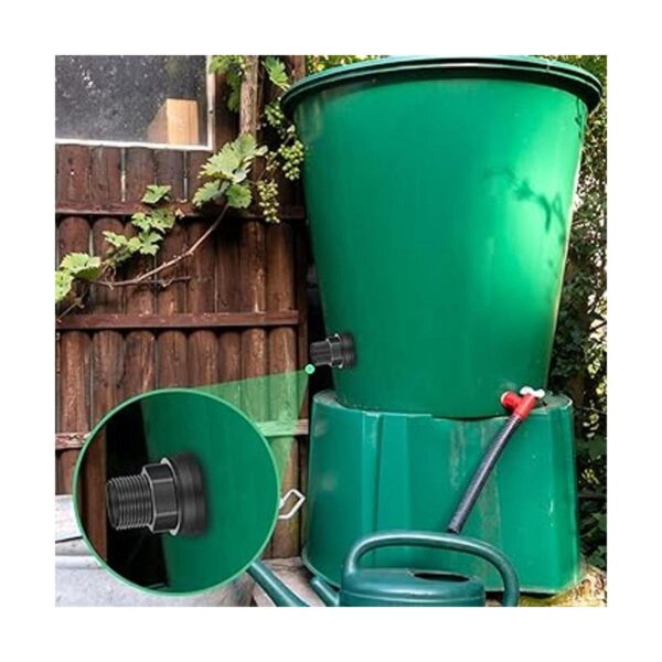 Paquete de 4 mamparos de PVC para barriles de lluvia macho