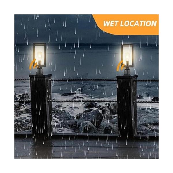 Windben Luz de poste para exteriores del atardecer al_5