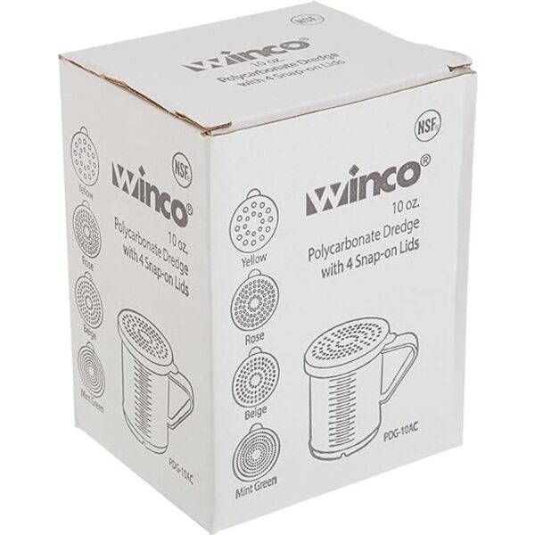 WINCO Draga con tapas a presión transparente