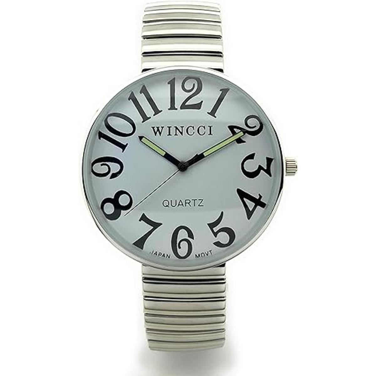 Wincci Reloj de moda con banda elástica para hombre y mujer