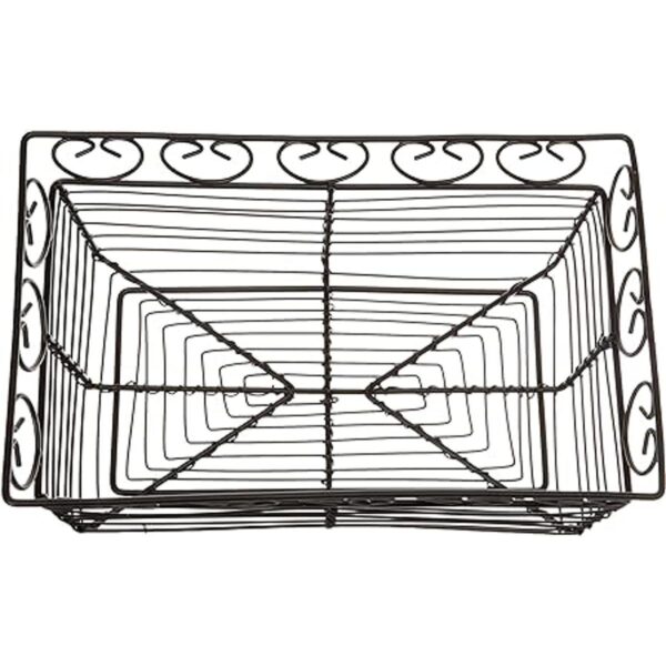 Winco Cesta de fruta rectangular de alambre 9 pulgadas x_3