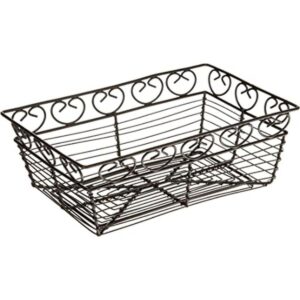 Winco Cesta de fruta rectangular de alambre 9 pulgadas x_1