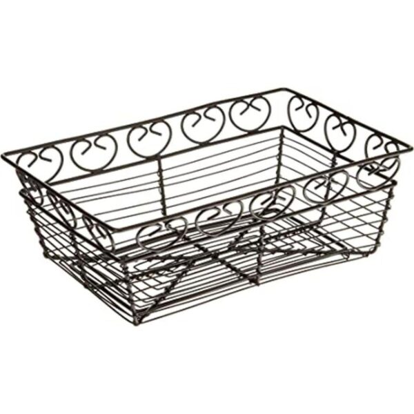 Winco Cesta de fruta rectangular de alambre 9 pulgadas x_1