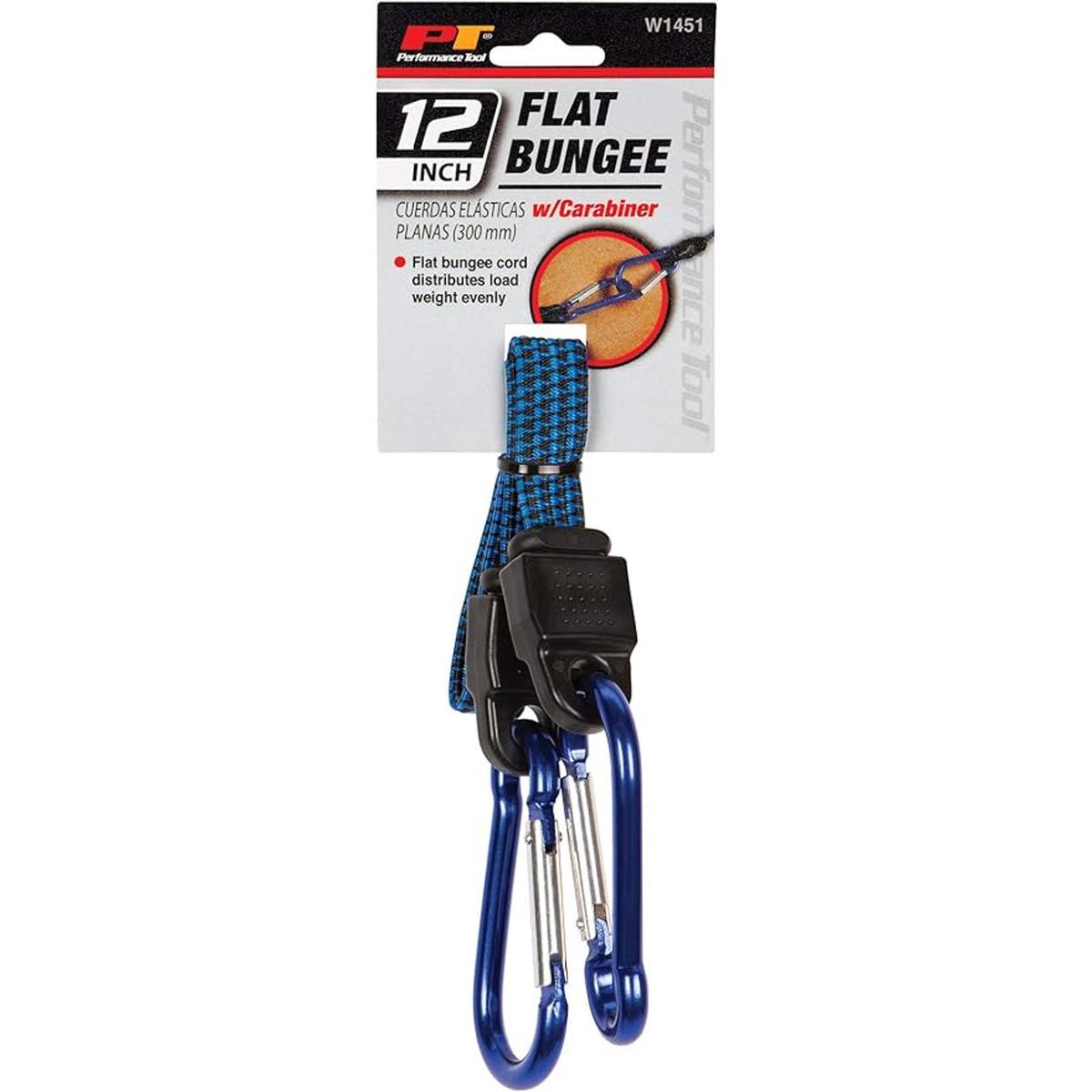 Performance Tool W1451 12 Bungee plano con mosquetón