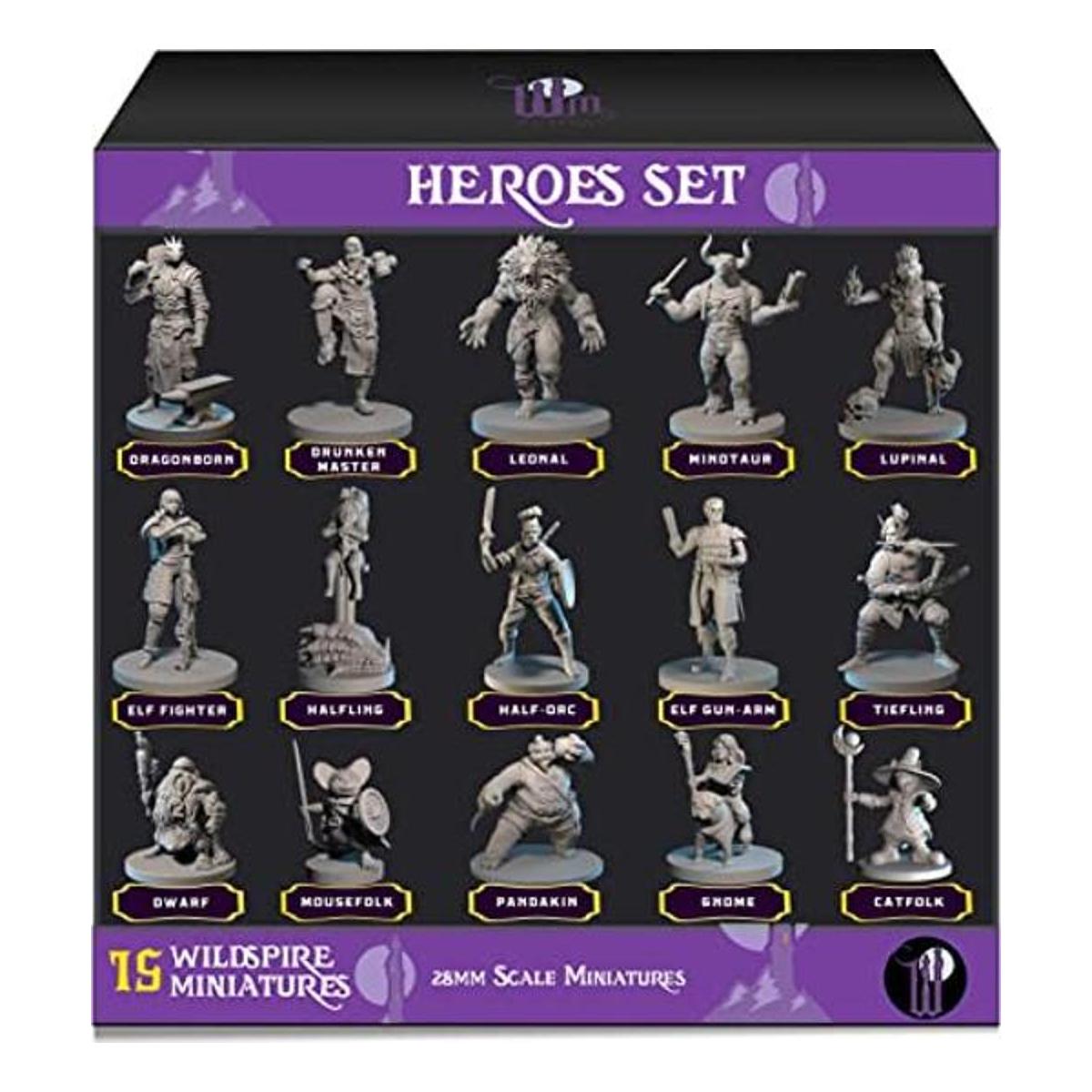 15 miniaturas de personajes de héroe y NPC para miniaturas