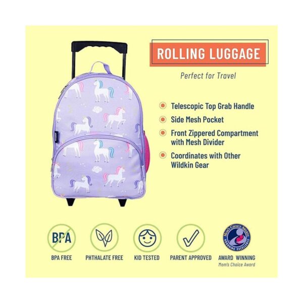 Wildkin Mochila con ruedas para niños y niñas la mochila
