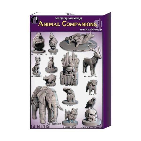 13 figuras de animales para miniaturas DND de 1.102 in_1
