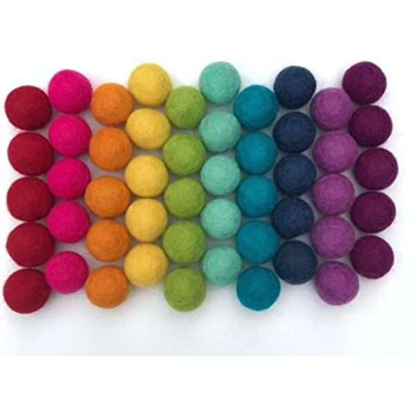 Rainbow Party Pompones de fieltro de lana 100 hechos a