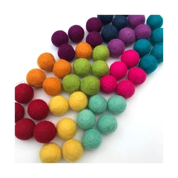 Rainbow Party Pompones de fieltro de lana 100 hechos a