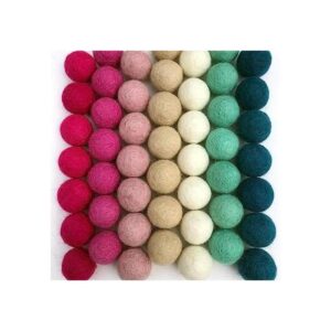 Cotton Candy Pompones de fieltro de lana 100 hechos a