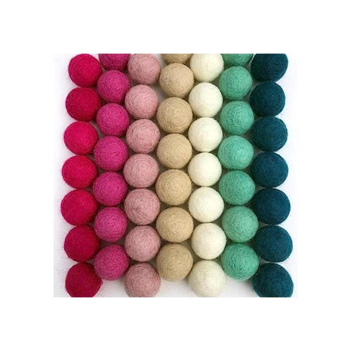 Cotton Candy Pompones de fieltro de lana 100 hechos a