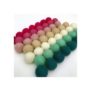Cotton Candy Pompones de fieltro de lana 100 hechos a