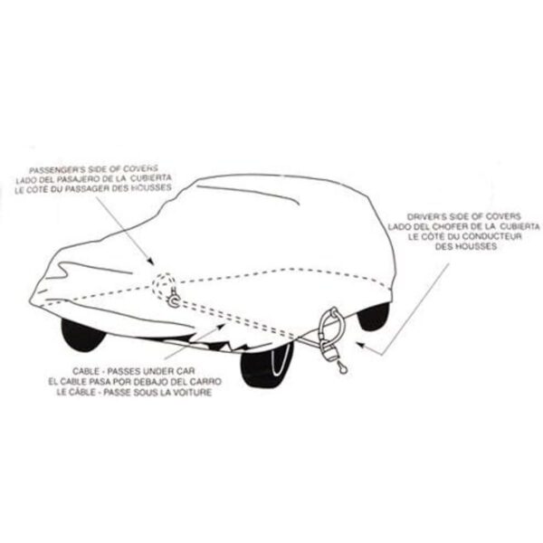 Wideskall 6.5 Feet Car Cover Security Steel Cable Lock_2