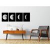 Wieco Art Eclipse of the Moon Impresiones de lienzo_3
