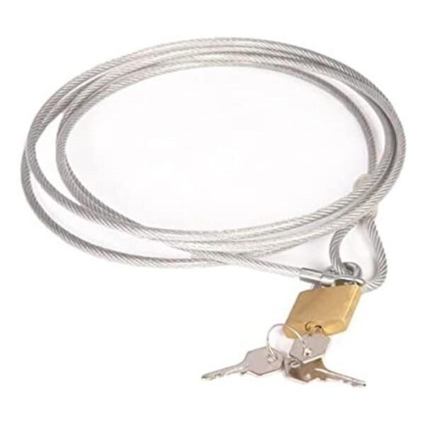 Wideskall 6.5 Feet Car Cover Security Steel Cable Lock_1
