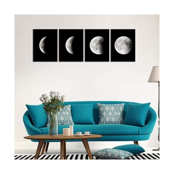 Wieco Art Eclipse of the Moon Impresiones de lienzo_2