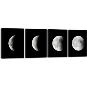 Wieco Art Eclipse of the Moon Impresiones de lienzo_1