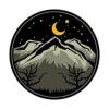WickedGoodz Moonlit Mountain Vinilo calcomanía Adhesivo_1