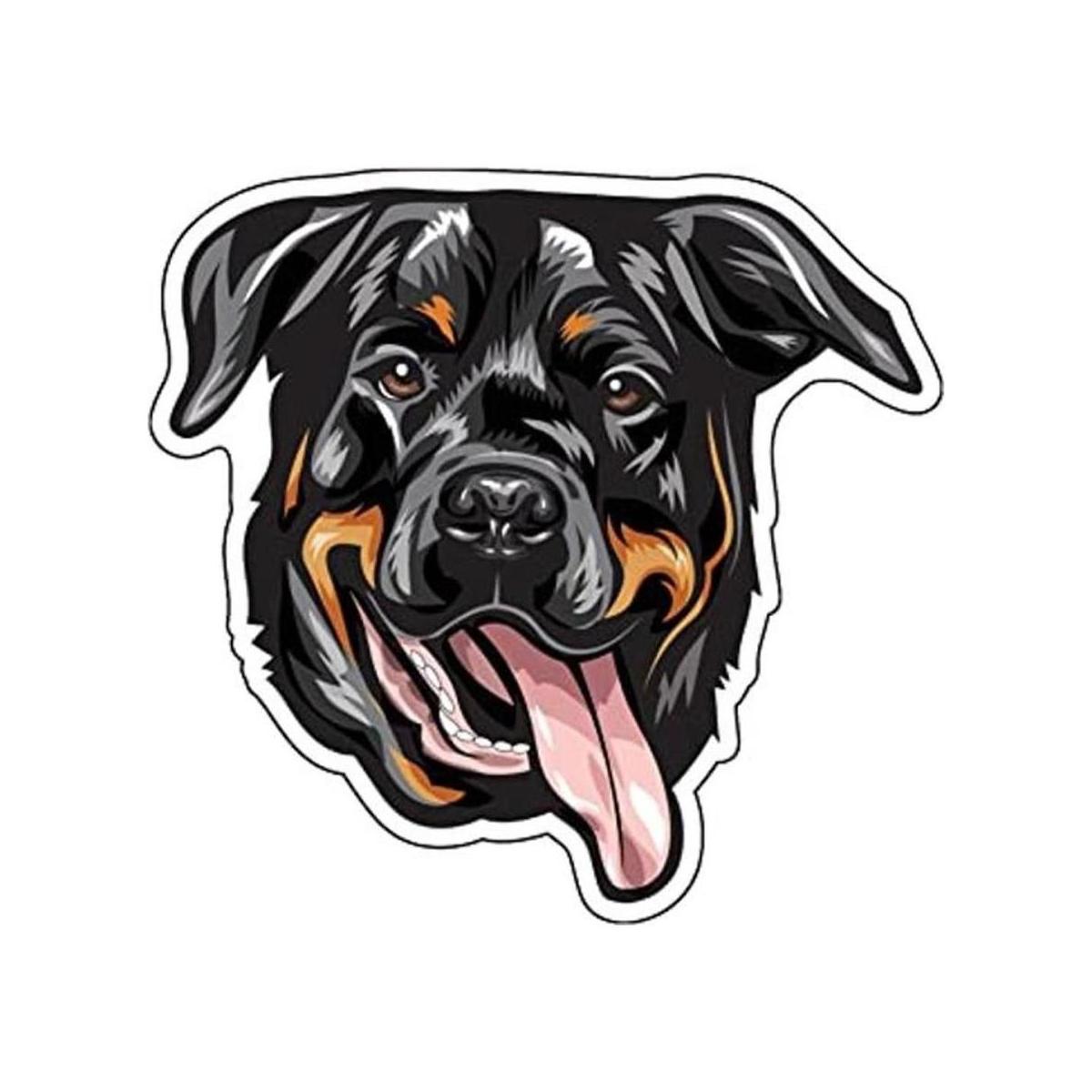 WickedGoodz Happy Rottweiler vinilo adhesivo para