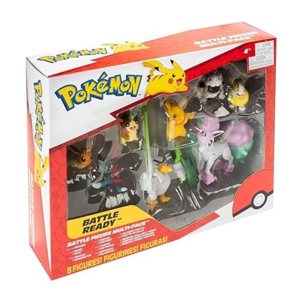 Juego de juguetes de figuras de batalla Pokémon 8 piezas_5