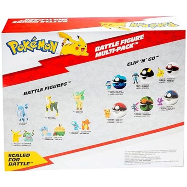 Juego de juguetes de figuras de batalla Pokémon 8 piezas_4